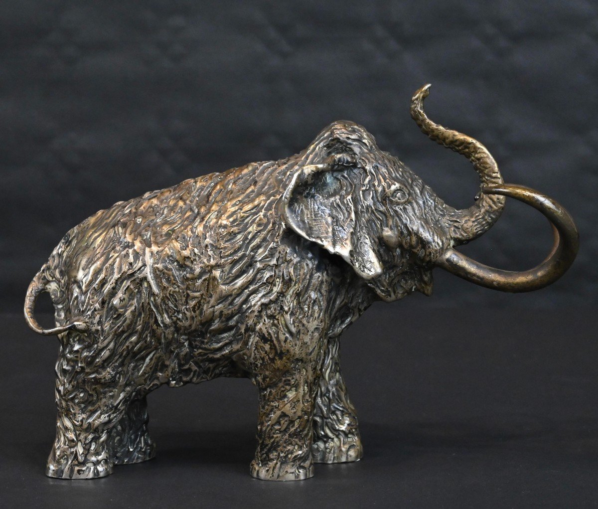 Eléphant En Argent 800 - Italie 20ème Siècle-photo-4